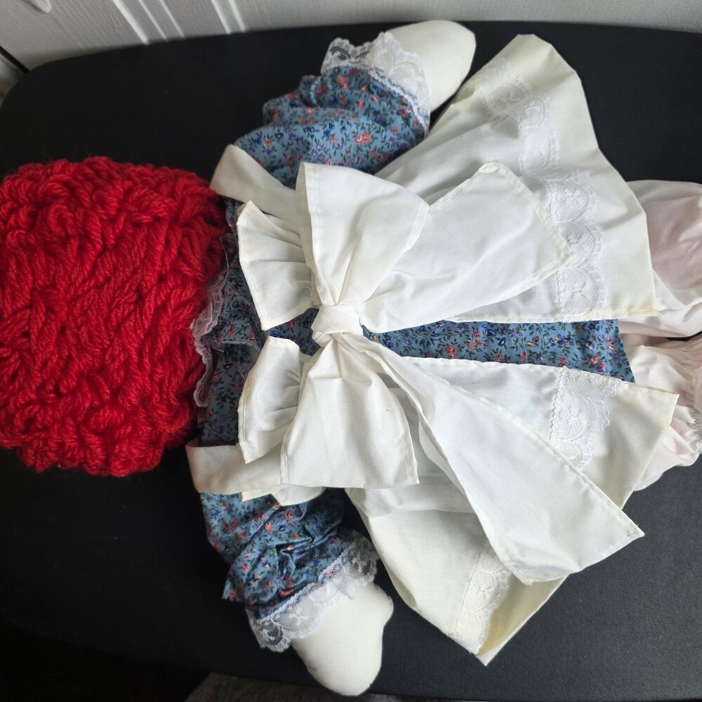 ​Vintage Handmade Raggedy Ann & Andy Large 24" Plush Dolls - Picture 9 of 16